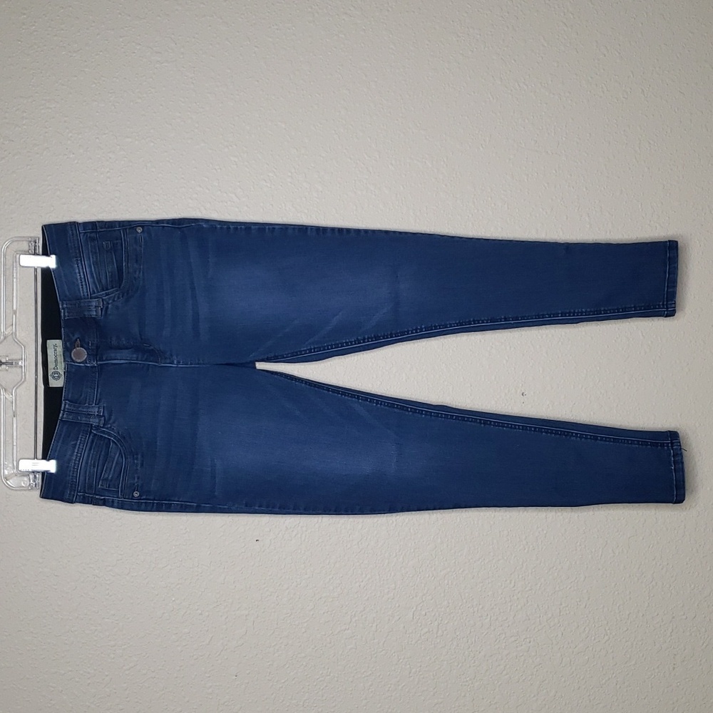 Democracy Ab Technology Elastic Waist Stretch Skinny Jeans Size 6 Blue Comfort